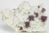 Purple, Stepped-Octahedral Fluorite on Quartz - Lupita Mine #210641-1